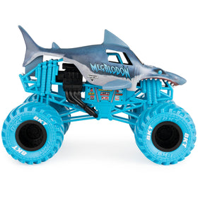 Monster Jam Megalodon 1:24 die-cast truck with working suspension for dramatic action