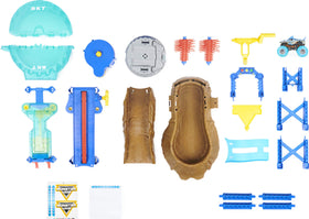 Monster Jam Megalodon Monster Wash race slide offers quick exit for new rounds