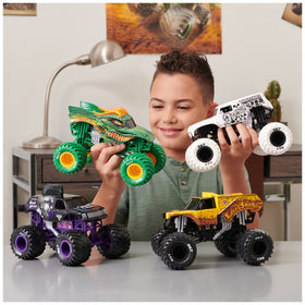 Monster Jam Megalodon supported by official Spin Master care commitment.