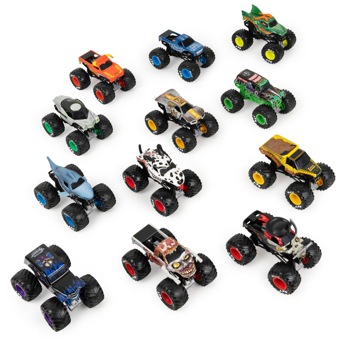 Monster Jam Megalodon 1:64 truck, bold colors for action-packed play.