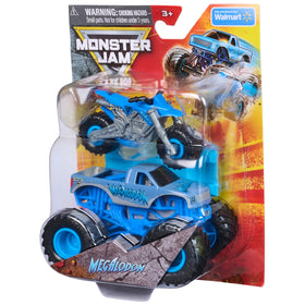 Monster Jam Megalodon truck stylish rims enhance display during collection