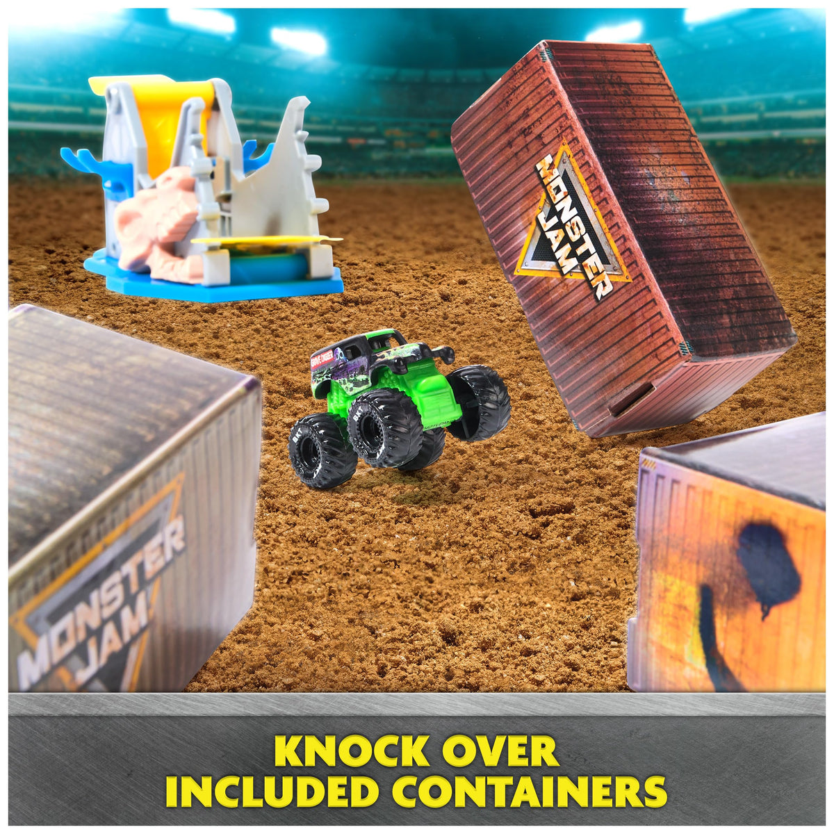 Monster Jam Mini Jams Dalmatian truck with spotted detailing fuels imaginative play.
