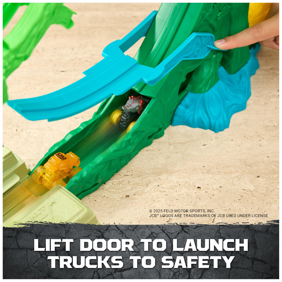 Hidden door lever reveals exit for dramatic speed escape.
