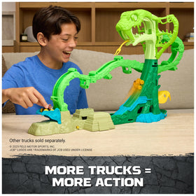 Looping jungle track centerpiece with launch booster base.