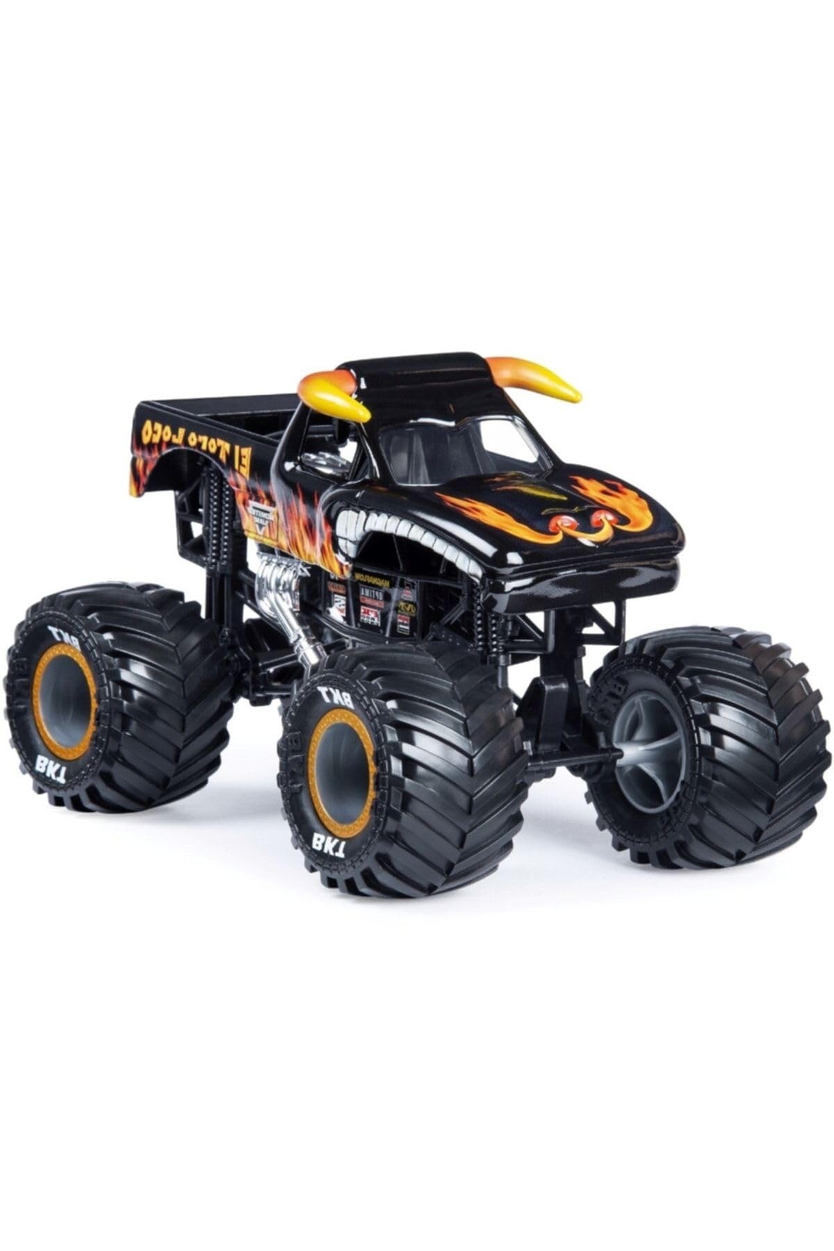Monster Jam MNJ VHC El Toro Loco front view shows authentic graphics and bold presence for display.