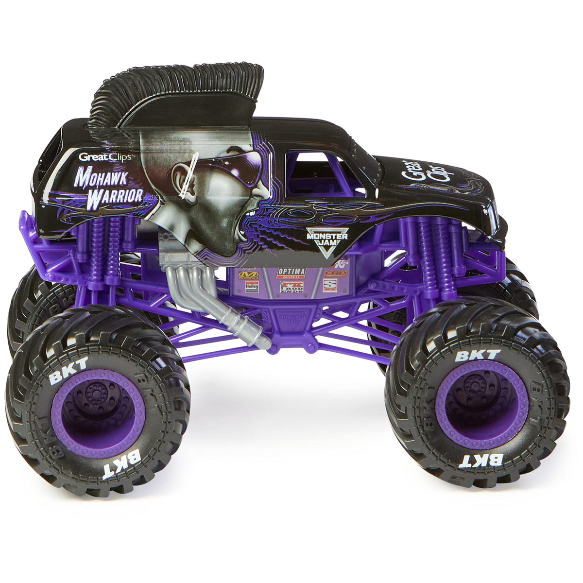 Monster Jam Mohawk Warrior 1:24 diecast, wheel articulation, dynamic pose