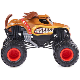 Monster Jam Monster Mutt tires provide traction for ramps.