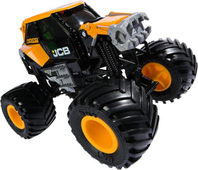 Monster Jam Official JCB DIGatron 1:24 working suspension absorbs impacts during exciting demonstrations.