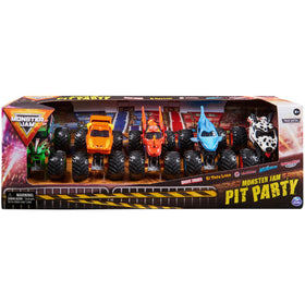 Monster Jam Pit Party 5-Pack El Toro Loco truck with bold graphics for dynamic races.