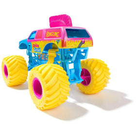 Monster Jam Ringling Bailey 1:24 suspension action demonstrates impact-absorption for dramatic play