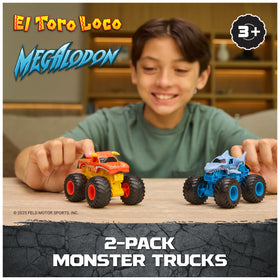 Monster Jam El Toro Loco Smash and Bash truck in 1:64 scale, authentic details