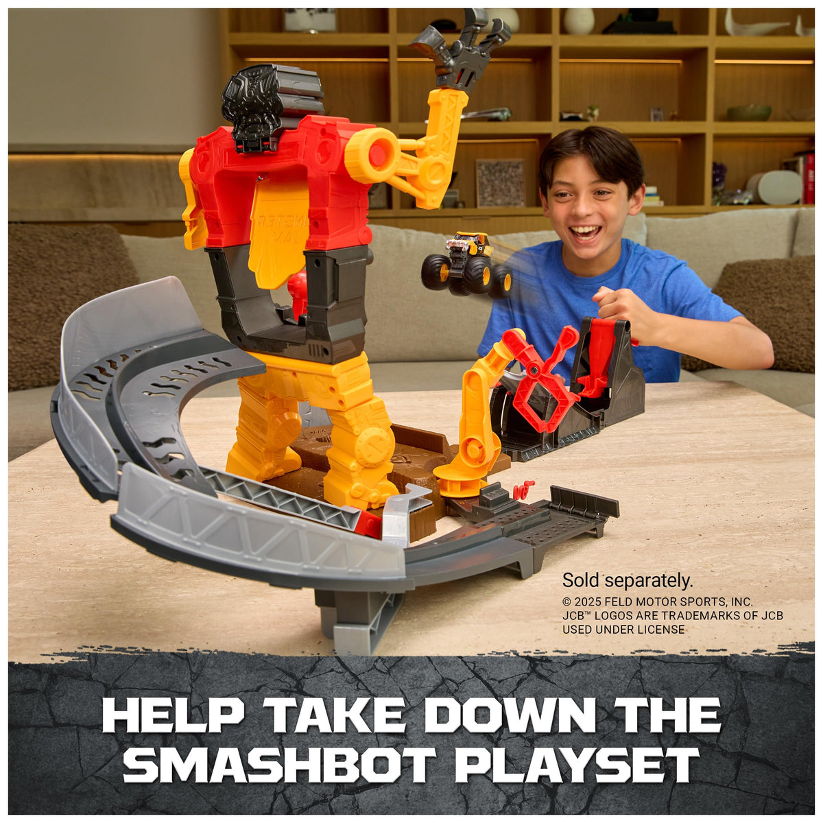Compatible with Smash Bot playset and other Monster Jam figures
