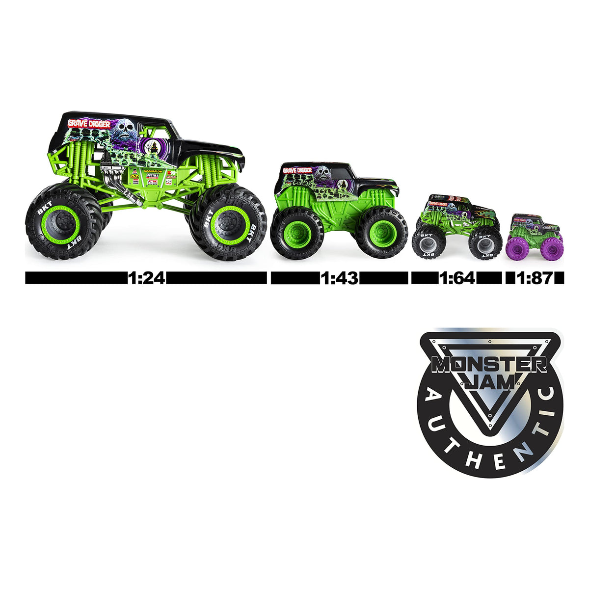 Monster Jam Soldier Fortune 1:24 truck ready to race in imaginative battles.