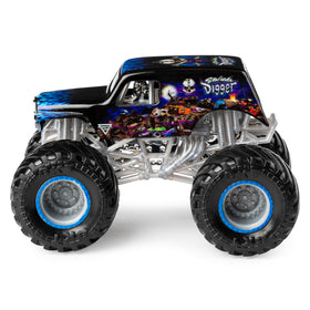 Monster Jam Son-Uva Digger 1:64 die-cast side view ready for showcase.