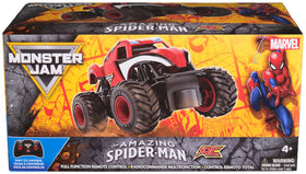 Includes remote and instruction guide for easy setup with Monster Jam Spider-Man truck