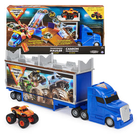Monster Jam Transforming Hauler unfolded with racing ramps ready for action