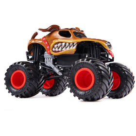 Monster Jam Monster Mutt truck’s suspension absorbs impacts for action.