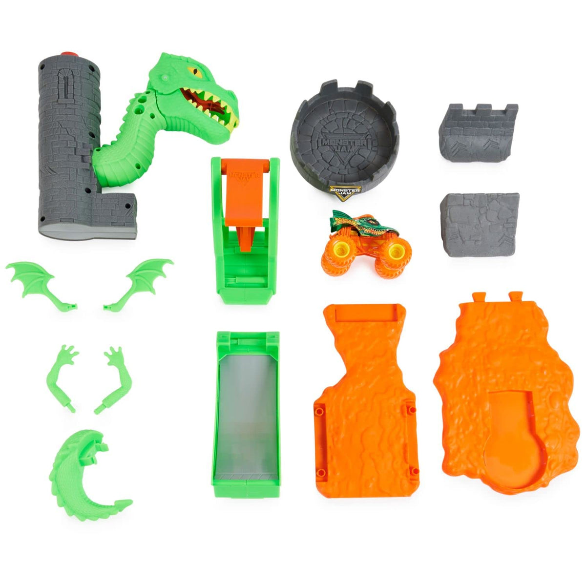Dragon wings and arms introduce dynamic posing for stage-ready action.