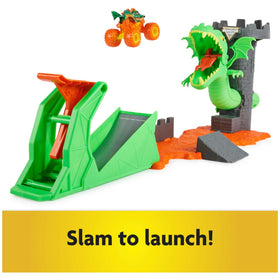 Exclusive Dragon truck with authentic graphics boosts imaginative play and collection appeal.