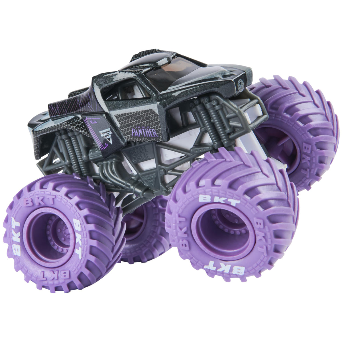 Monster Jam Marvel 1:64 scale trucks with authentic BKT tires
