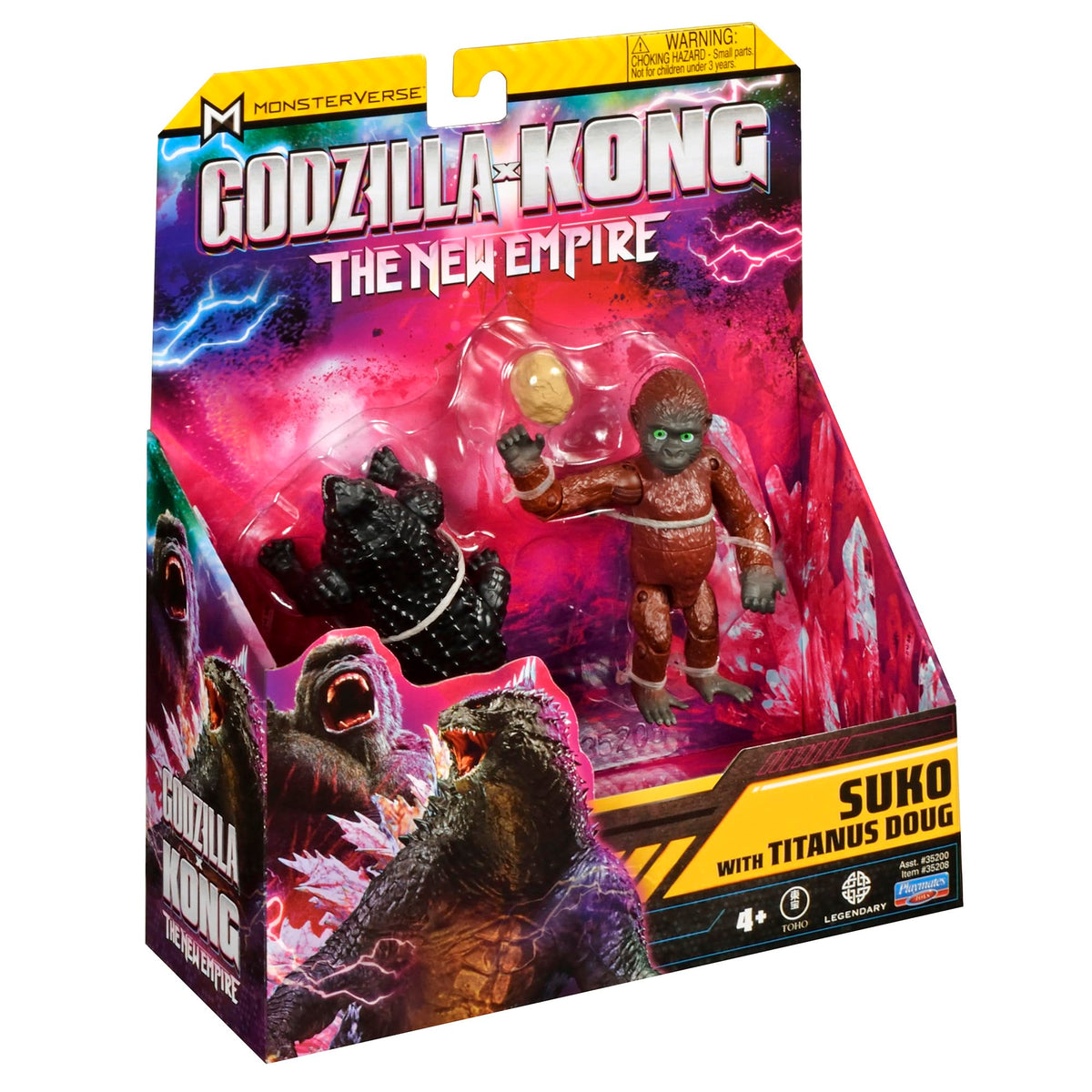 MonsterVerse Godzilla x Kong license logo graphic on packaging.