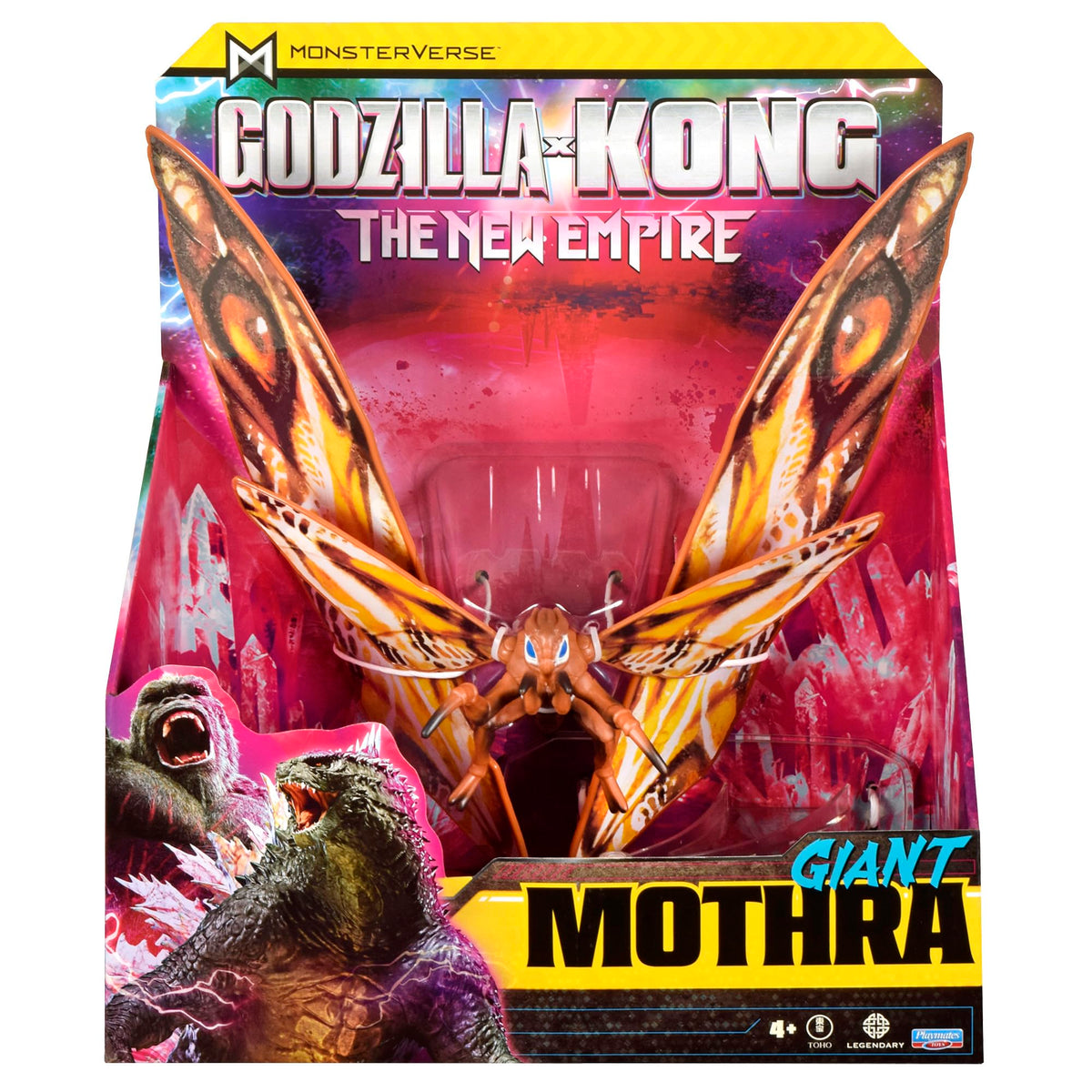 MonsterVerse Mothra figure front view highlights detailed sculpt for display.