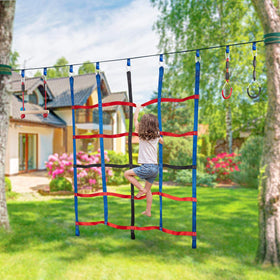 MONT PLEASANT backyard obstacle course net supports balance and coordination