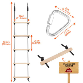 Mont Pleasant beech wood rungs offer durable, splinter-free grip
