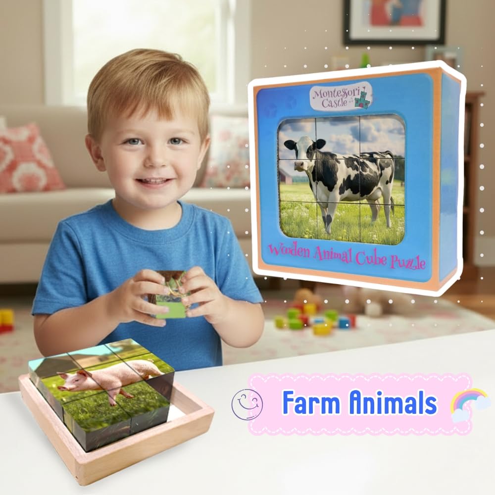 Montessori Castle gift-ready wooden puzzle set for thoughtful educational gifting.