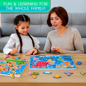 Montessori Mama child placing a puzzle piece to boost fine motor skills