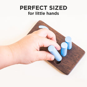 Montessori & Me counting peg board ready for classroom or home use.