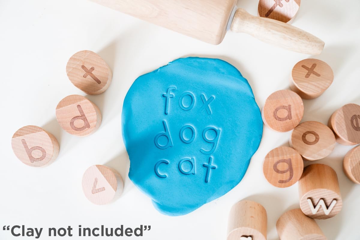 Montessori & Me multisensory learning stamps blend texture, imprint, and sound cues.