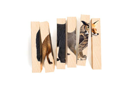 Montessori & Me photo-realistic woodland creatures spark imaginative play.