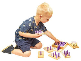 Montessori & Me Storage box and bag organize the counting set for portability.