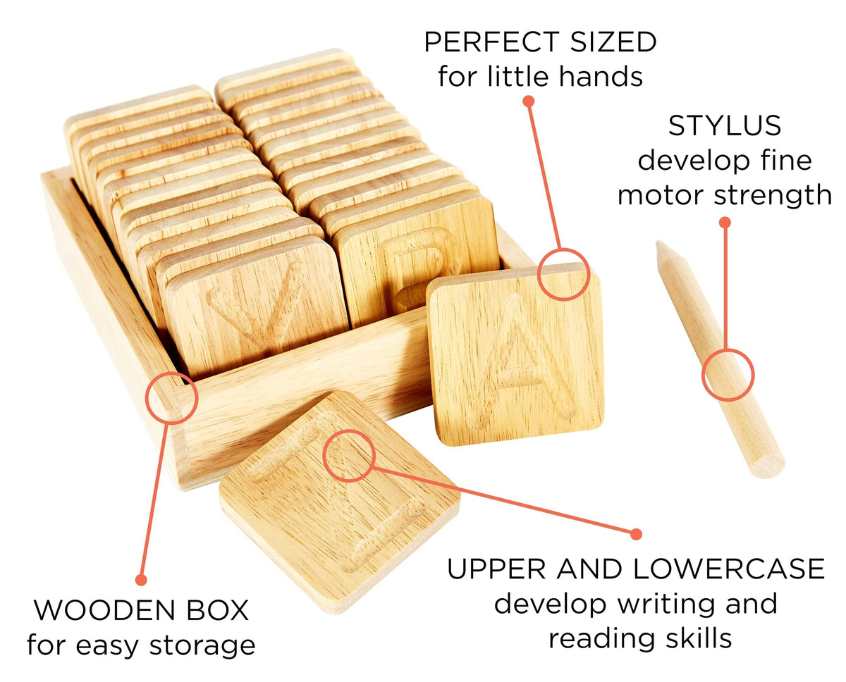 Montessori Me tactile learning tools support multisensory practice.