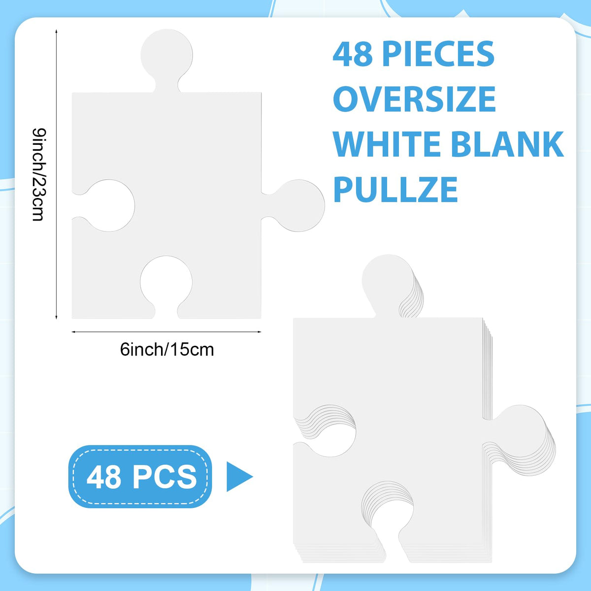 Moodaily blank puzzle piece marker-friendly surface supports bold designs.