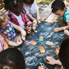 Mooliwe summer playground chalk scene for outdoor fun