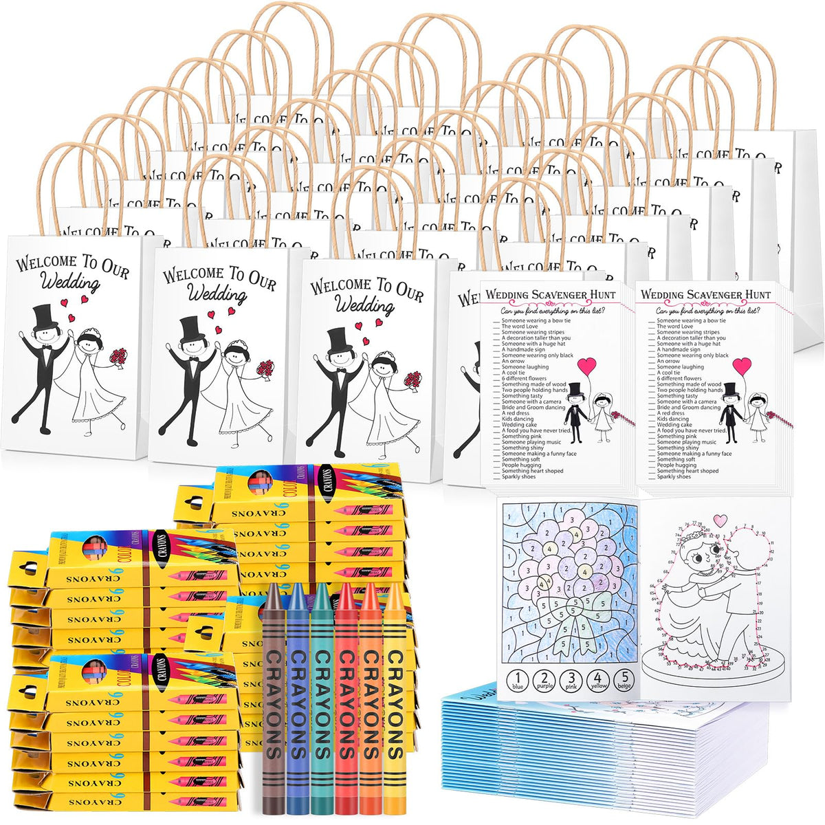 Mooliwe wedding activity set packaging shows complete kit for easy setup