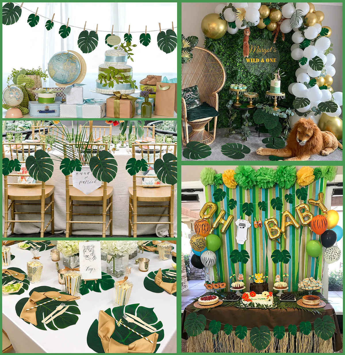 Moon Boat table-scatter leaves brighten centerpieces and buffets