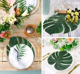 Moon Boat wall-decor palm leaves add realistic tropical ambiance