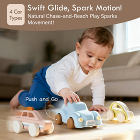 Moonkie classic car side: smooth wheels for quiet rolling on floors.