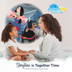 Moonlite wall projection showing vivid story imagery for bedtime