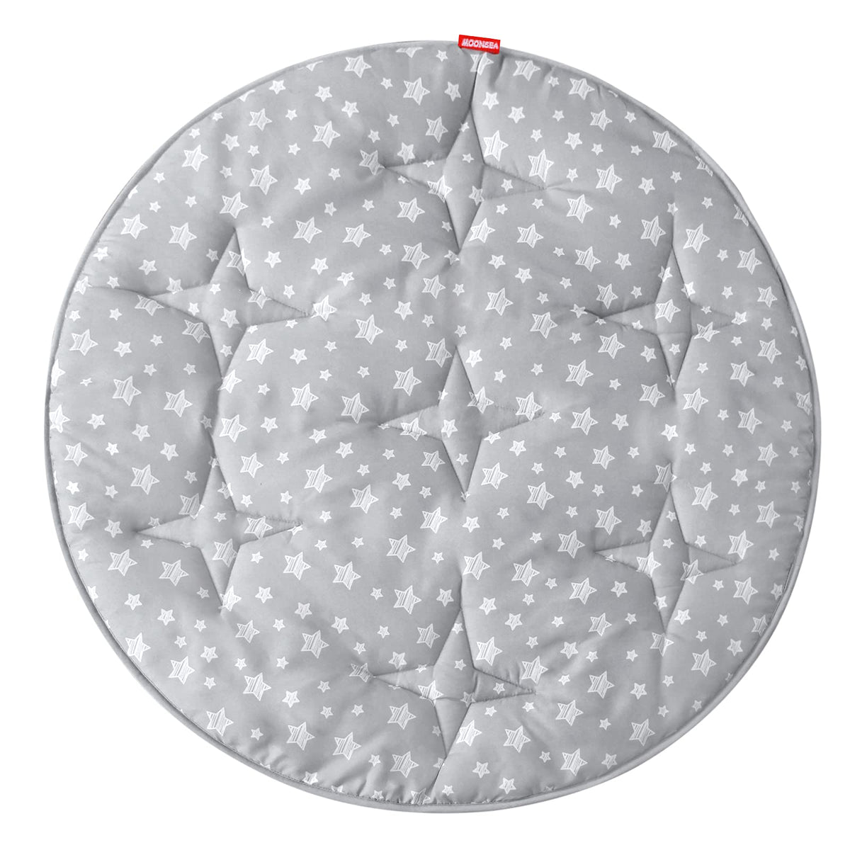 Moonsea baby play mat round 40in top view offering spacious play area.