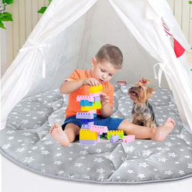 Moonsea versatile mat folds into a cozy corner for rest.