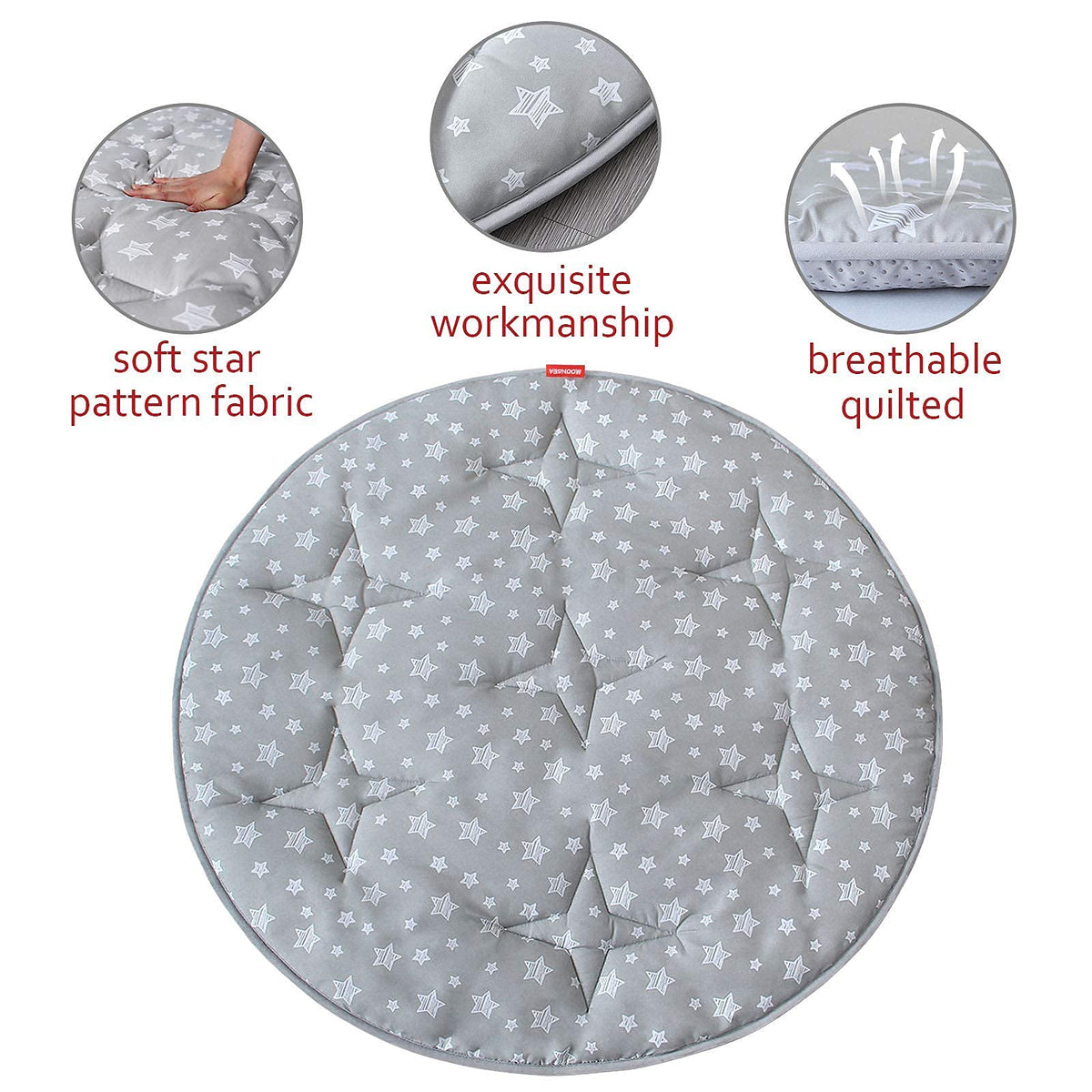 Moonsea kids mat suits living room, nursery, and playtime.