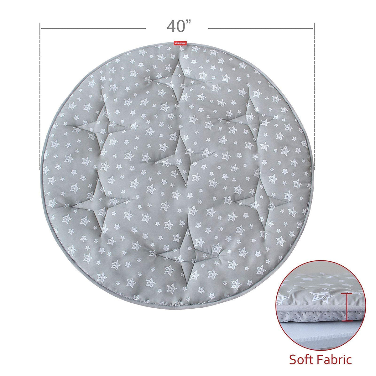 Moonsea soft padding close-up emphasizes comfy crawling surface.
