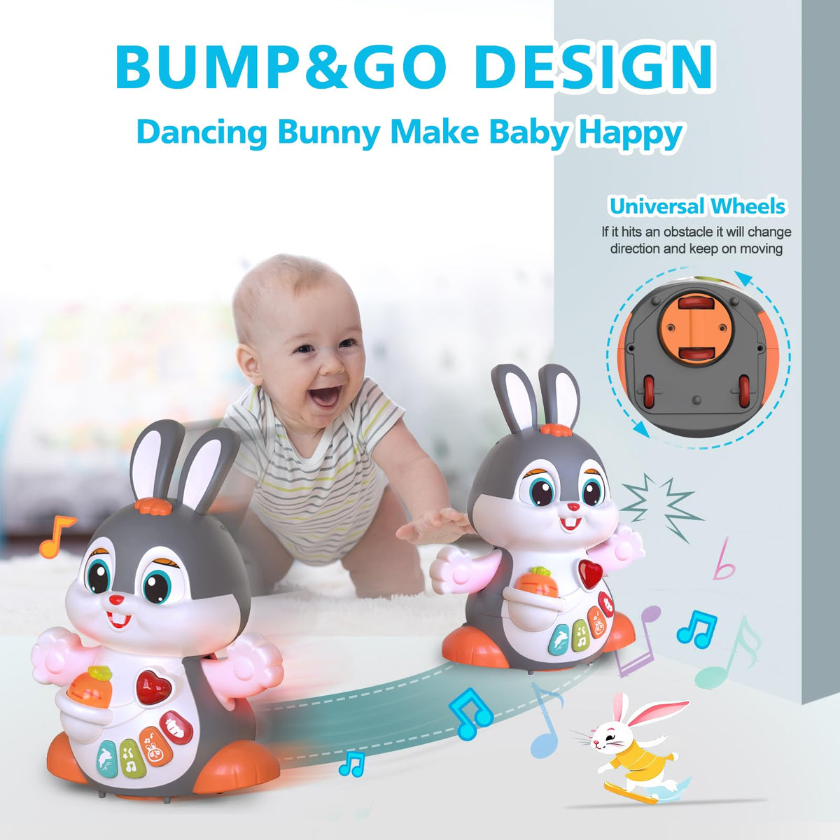 MOONTOY’s bright colors and lights create engaging play visuals for curious infants.