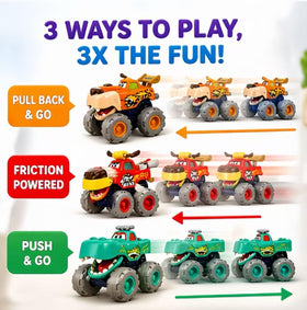 MOONTOY Crocodile push-and-go truck sparks chase-and-go fun