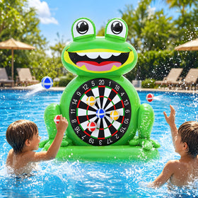 MOONTOY frog-dart-board-set for pool play boosts family fun.