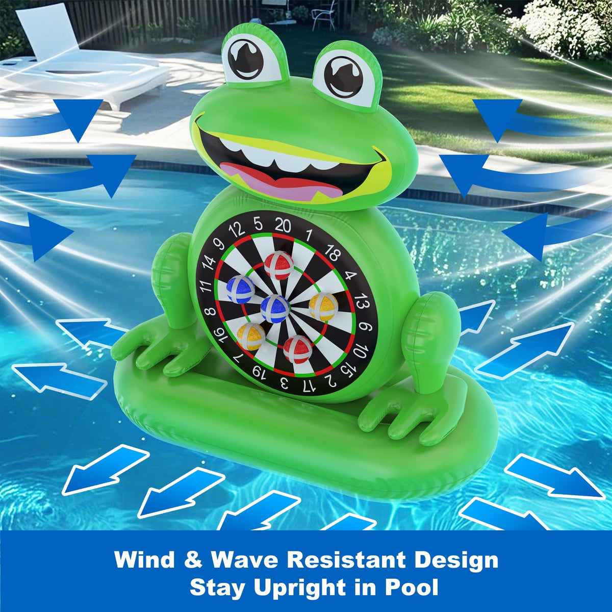 MOONTOY inflatable-pool-floating-base provides stable, quick setup for outdoor games.